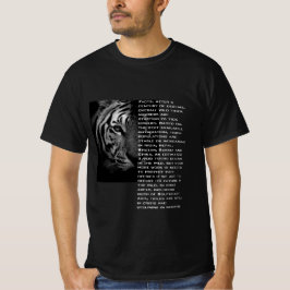 Camiseta Tigre de impresión animal de texto moderno negro u