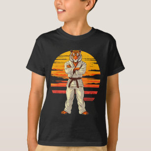 Camiseta Tigre de Karate Atardecer Jiu-Jitsu Taekwondo Mma