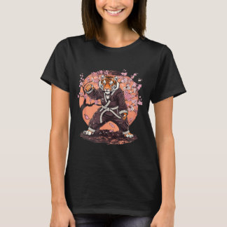 Camiseta Tigre de Karate Flores de Sakura Taekwondo Jiu-Jit