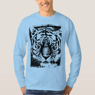 Camiseta Tigre de manga larga moderna para hombres de color