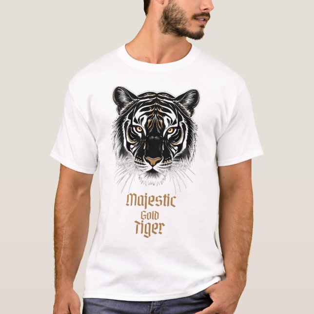 Camiseta Tigre de oro majestuoso (Anverso)