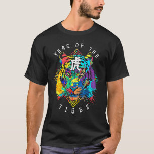 Camiseta Tigre de tinte frente al horóscopo zodiaco chino