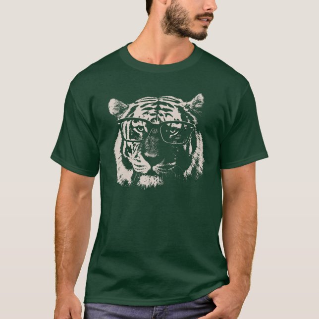 Camiseta Tigre del inconformista con los vidrios (Anverso)