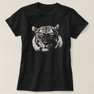 Camiseta Tigre del inconformista con los vidrios
