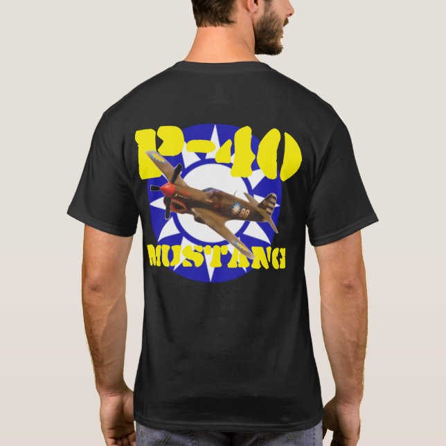 CAMISETA TIGRE DEL VUELO DEL MUSTANGO P-40 (Reverso)