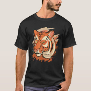 Camiseta Tigre, depredador de gato salvaje, animal de vida 