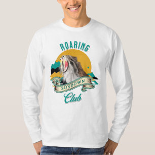 Camiseta Tigre Dientes de Sable Club Rugiente Atardecer