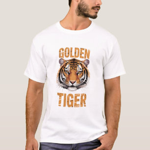 Camiseta Tigre Dorado Cara Dividida