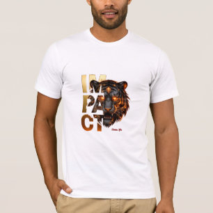 Camiseta Tigre Dorado Marrón 'IMPACTO' - Estética Dorada Au