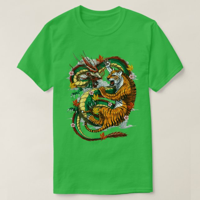 Camiseta Tigre dragón japonés (Diseño del anverso)