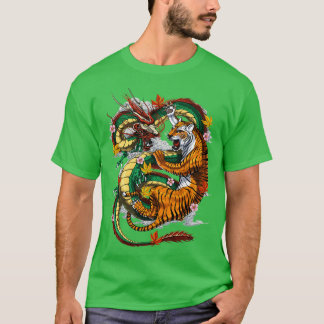 Camiseta Tigre dragón japonés