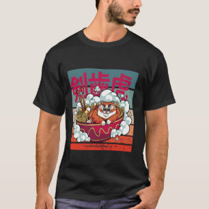 Camiseta Tigre durmiente Ramen Bowl sueños culinarios amor 