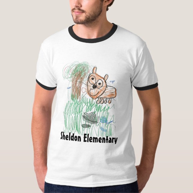 Camiseta Tigre elemental del niño de Sheldon (Anverso)