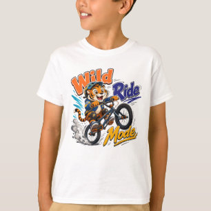 Camiseta Tigre en bicicleta BMX gráfico de paseo salvaje