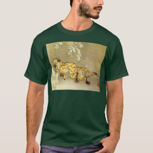 Camiseta Tigre En El Bloqueo De La Lana Japonesa Hokusai De