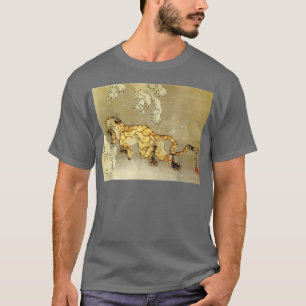 Camiseta Tigre En El Bloqueo De La Lana Japonesa Hokusai De