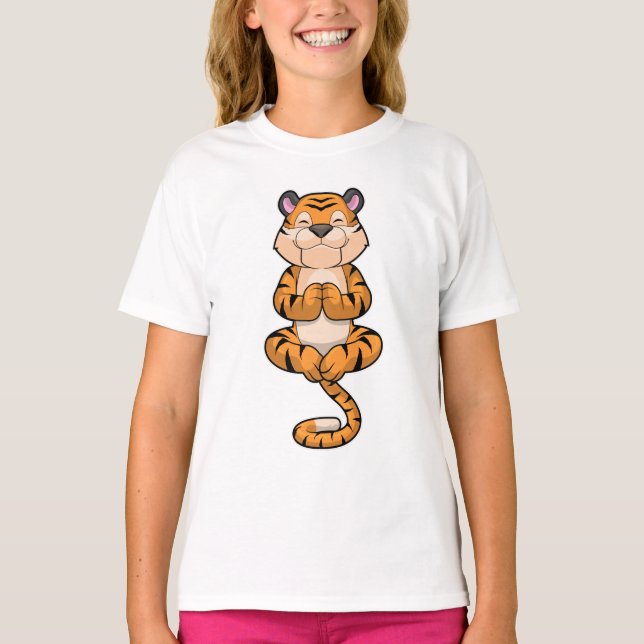 Camiseta Tigre en el gimnasio del yoga (Anverso)