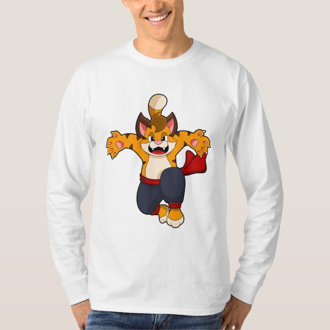 Camiseta Tigre en el Karate de las artes marciales (Anverso)