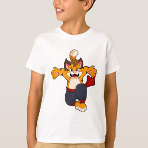 Camiseta Tigre en el Karate de las artes marciales