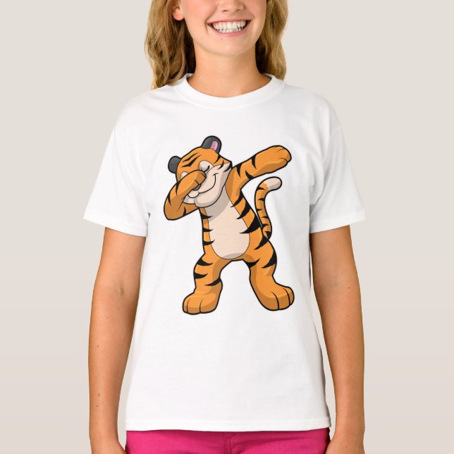 Camiseta Tigre en Hip Hop Dance Dab (Anverso)