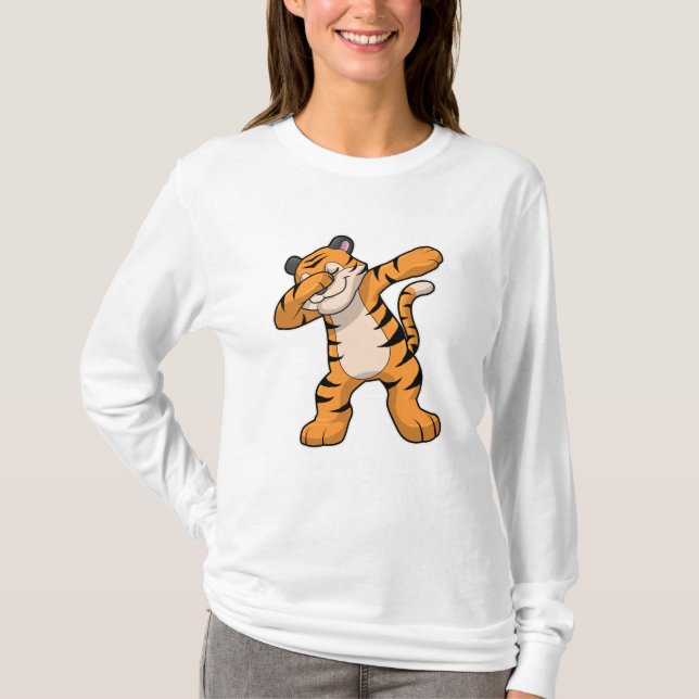 Camiseta Tigre en Hip Hop Dance Dab (Anverso)