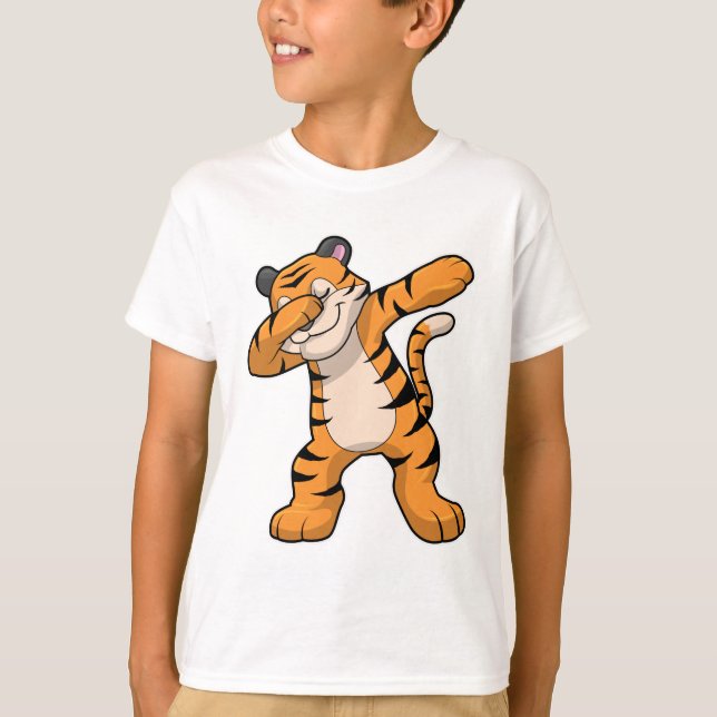 Camiseta Tigre en Hip Hop Dance Dab (Anverso)