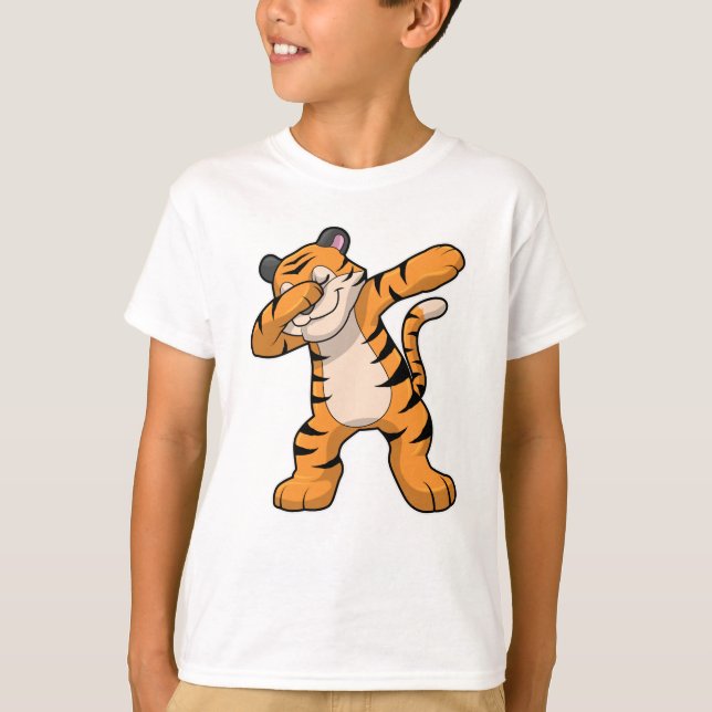 Camiseta Tigre en Hip Hop Dance Dab (Anverso)