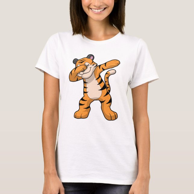 Camiseta Tigre en Hip Hop Dance Dab (Anverso)