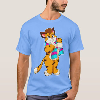 Camiseta Tigre en invierno con bufanda
