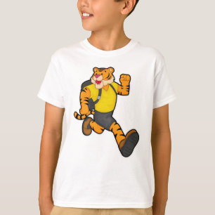 Camiseta Tigre en marcha con mochila