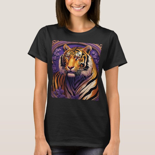 Camiseta Tigre en morado (Anverso)