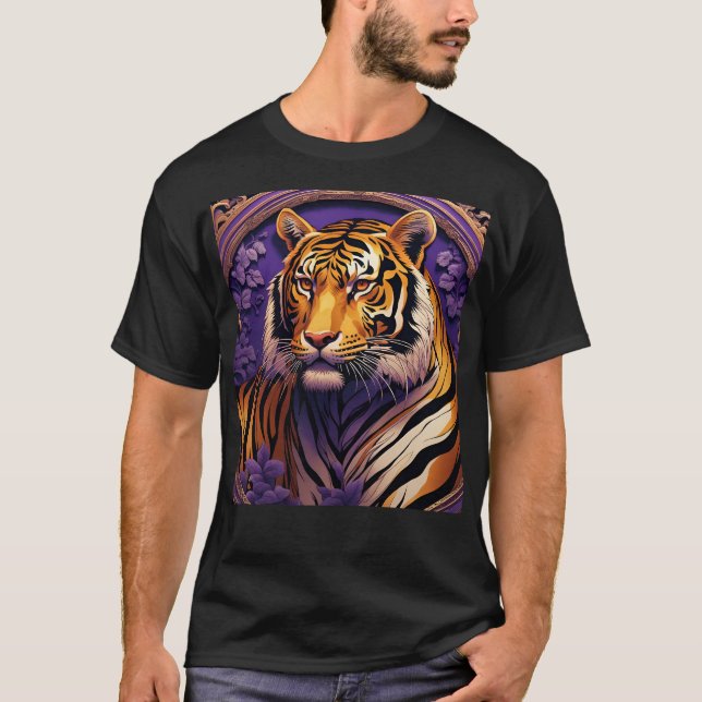 Camiseta Tigre en morado (Anverso)