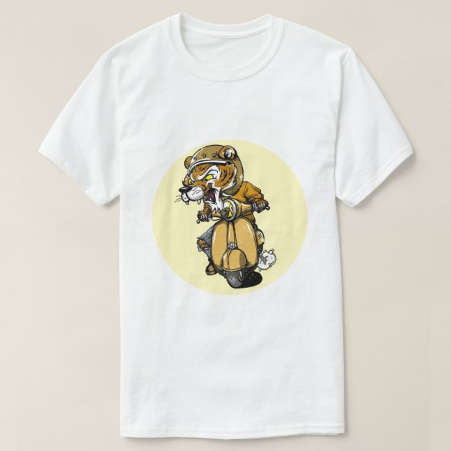Camiseta Tigre en moto (Diseño del anverso)