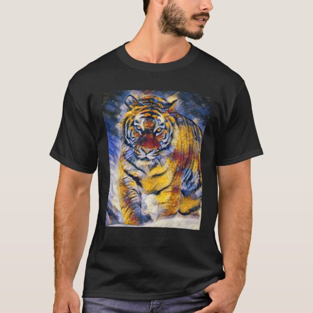 Camiseta Tigre En Nieve - Símbolo De Fuerza Y Poder (Anverso)