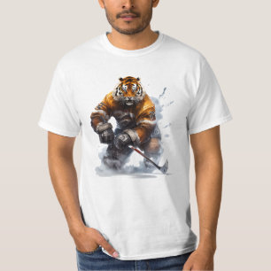 Camiseta Tigre en una aventura de hockey sobre hielo