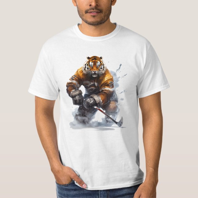 Camiseta Tigre en una aventura de hockey sobre hielo (Anverso)
