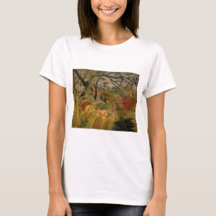 Camiseta Tigre en una tormenta tropical de Henri Rousseau