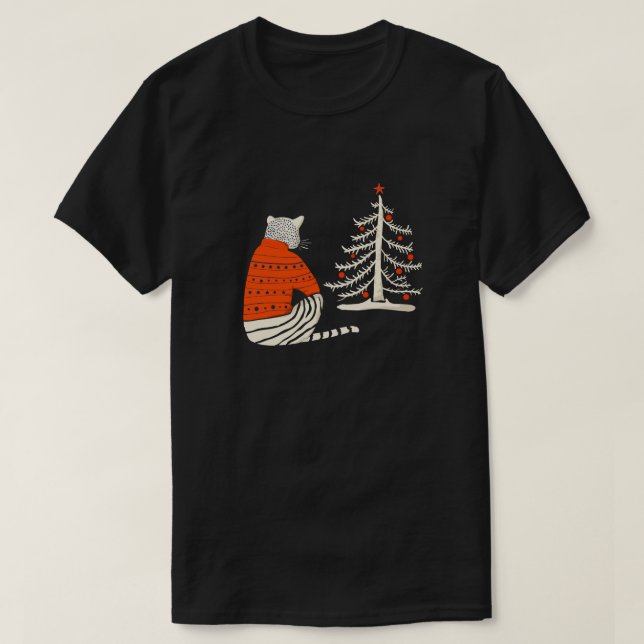 Camiseta Tigre esperando a los Navidades (Diseño del anverso)