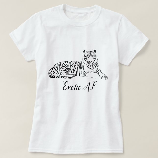 Camiseta Tigre "exótico AF" (Diseño del anverso)