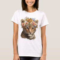 Tigre floral de color de agua dulce