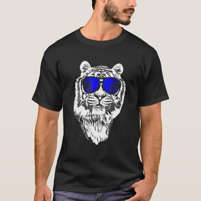 Camiseta Tigre gafas de sol Fiesta Música Tigre amor hincha (Anverso)