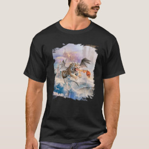 Camiseta Tigre Gato Grande Como Dragón Volador