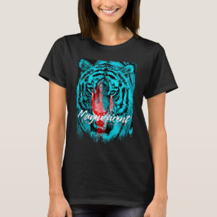 Camiseta Tigre Gato Salvaje Colorido Animal Feroz Jungla Mo