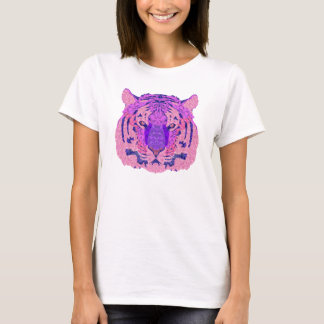 Camiseta Tigre geométrico púrpura