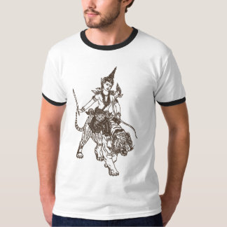 CAMISETA TIGRE HINDÚ ASIÁTICO DEL SUR DEL MONTAR A CABALLO