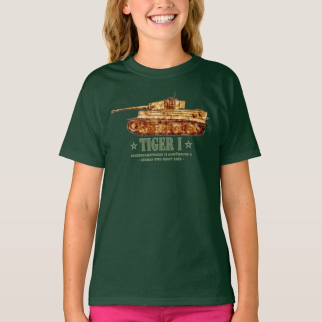 Camiseta Tigre I Guerra Mundial Dos Tanque Pesado Alemán Pa (Anverso)