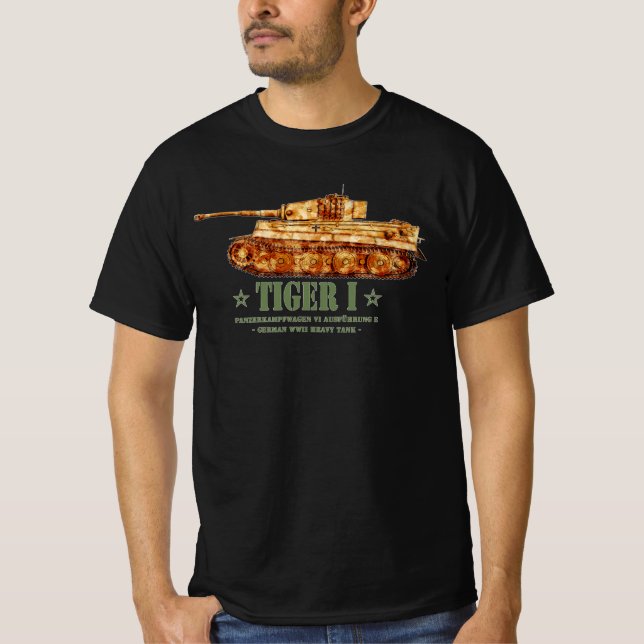 Camiseta Tigre I Guerra Mundial Dos Tanque Pesado Alemán Pa (Anverso)
