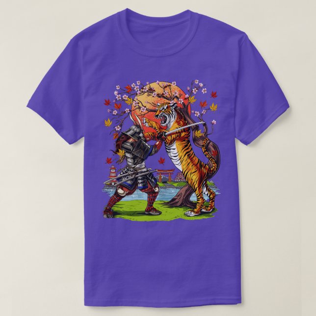 Camiseta Tigre japonés: Guerrero de Samurai (Diseño del anverso)