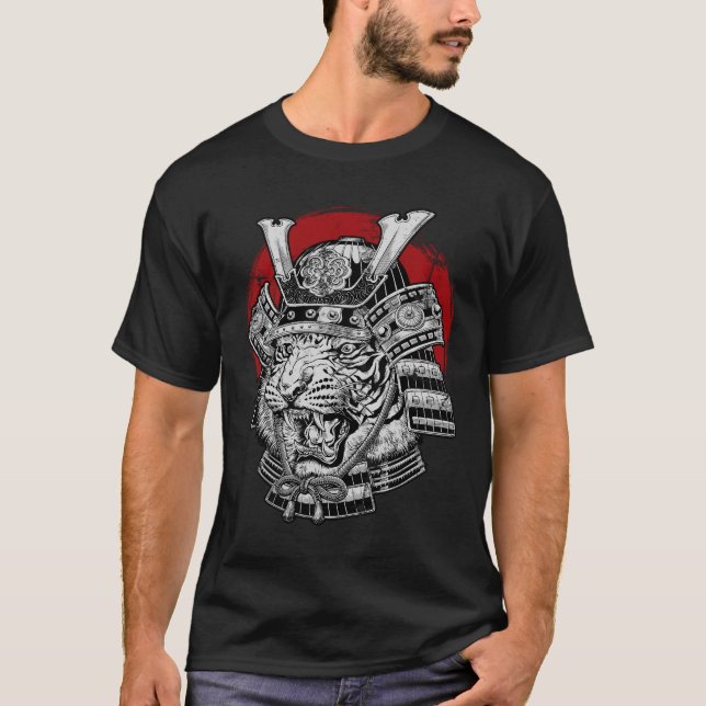 Camiseta Tigre japonés Samurai (Anverso)