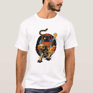 Camiseta Tigre japonés: tradición japonesa de muñeca daruma